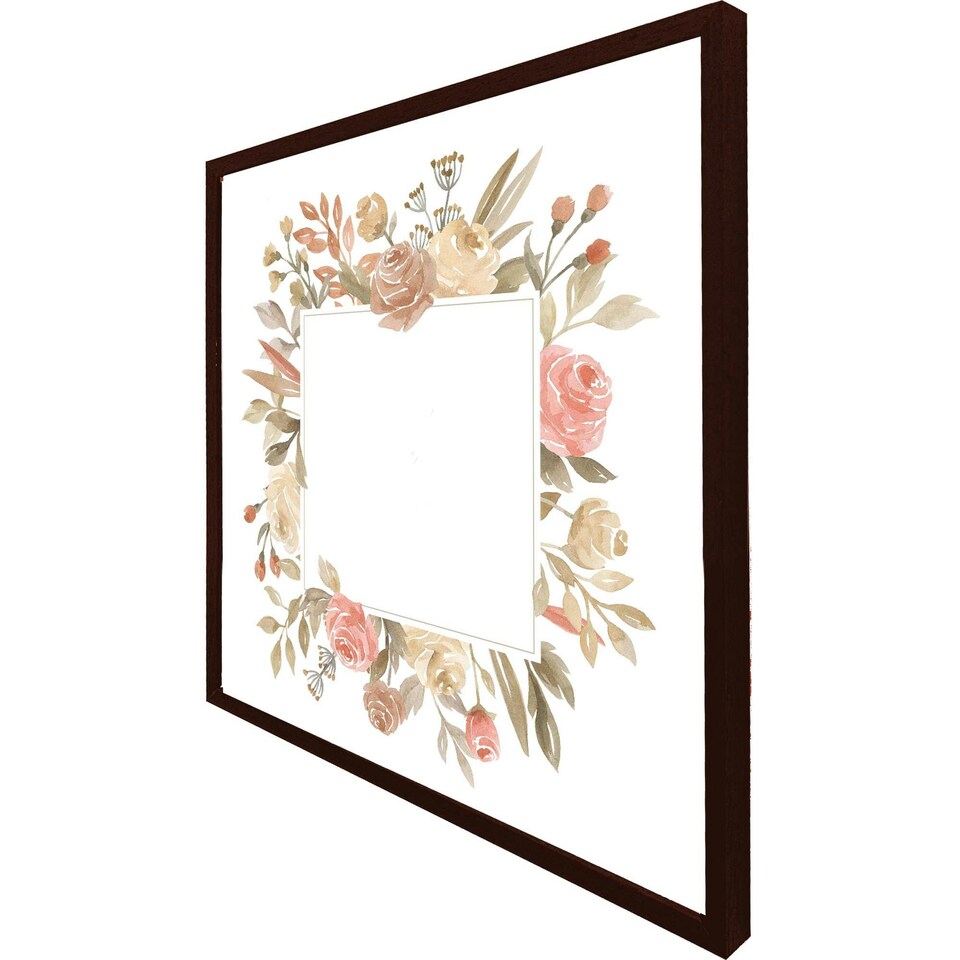 image 1 of Flower border (Picture Frame) White | S