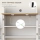 image 7 of HOMCOM 169cm Tall Kitchen Pantry Storage Cabinet with Microwave Shelf | White | White