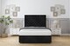 image 1 of Sloomy Mayfair Black Naples Divan Bed With Mattress 2 Drawers Footend With 26" Strutted Headboard 4' Small Double | Black | Black | Small Double | 1