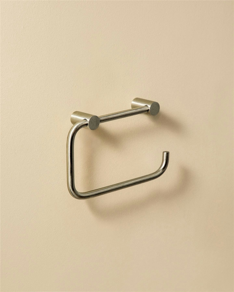 image 1 of Cosmic Wall Mounted Towel Rail with Durable Stainless Steel Silver Finish 15 cm