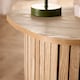 image 8 of OHS Ribbed Round Oval Home Living Room Modern Decor Coffee Side End Table Black