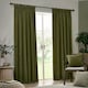 image 2 of Yard Heavy Chenille Velvet Olive Pencil Pleat Curtains  117 x 137cm Multi
