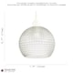 image 7 of Modern Spherical Clear Glass Pendant Light Shade with Square Diamond Ridges | Clear