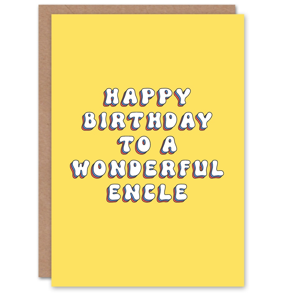 image 1 of Wonderful Encle Bright Fun Hippie Letters Birthday Card
