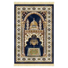Velvet Prayer Mat - Blue and Green Blue