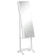 image 1 of HOMCOM Mirrored Jewellery Cabinet Lockable Jewellery Organiser for Bedroom White