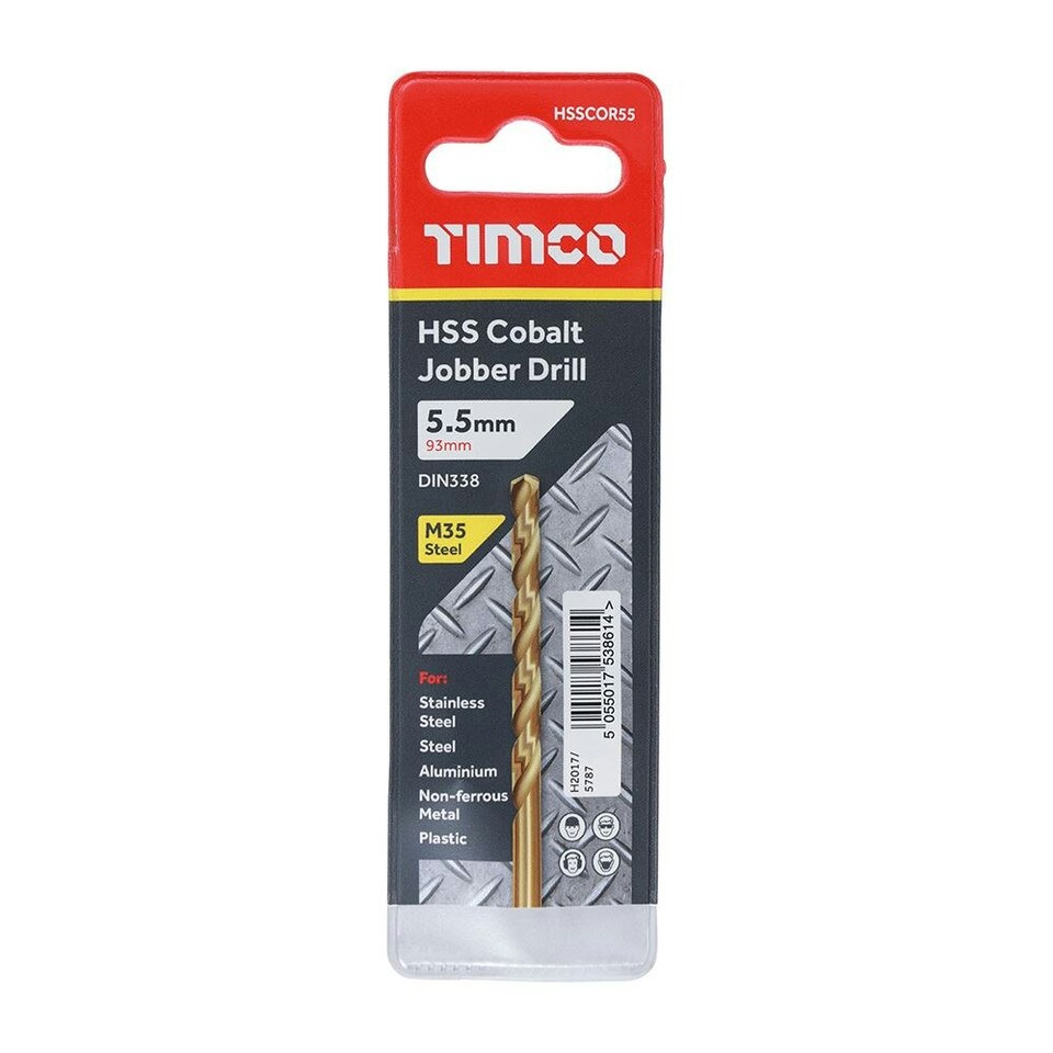 image 1 of Timco - Ground Jobber Drills - Cobalt M35 (Size 5.5mm - 1 Each)