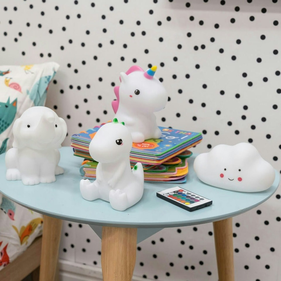 image 1 of ValueLights Childrens Elephant Multi-Coloured LED Night Light