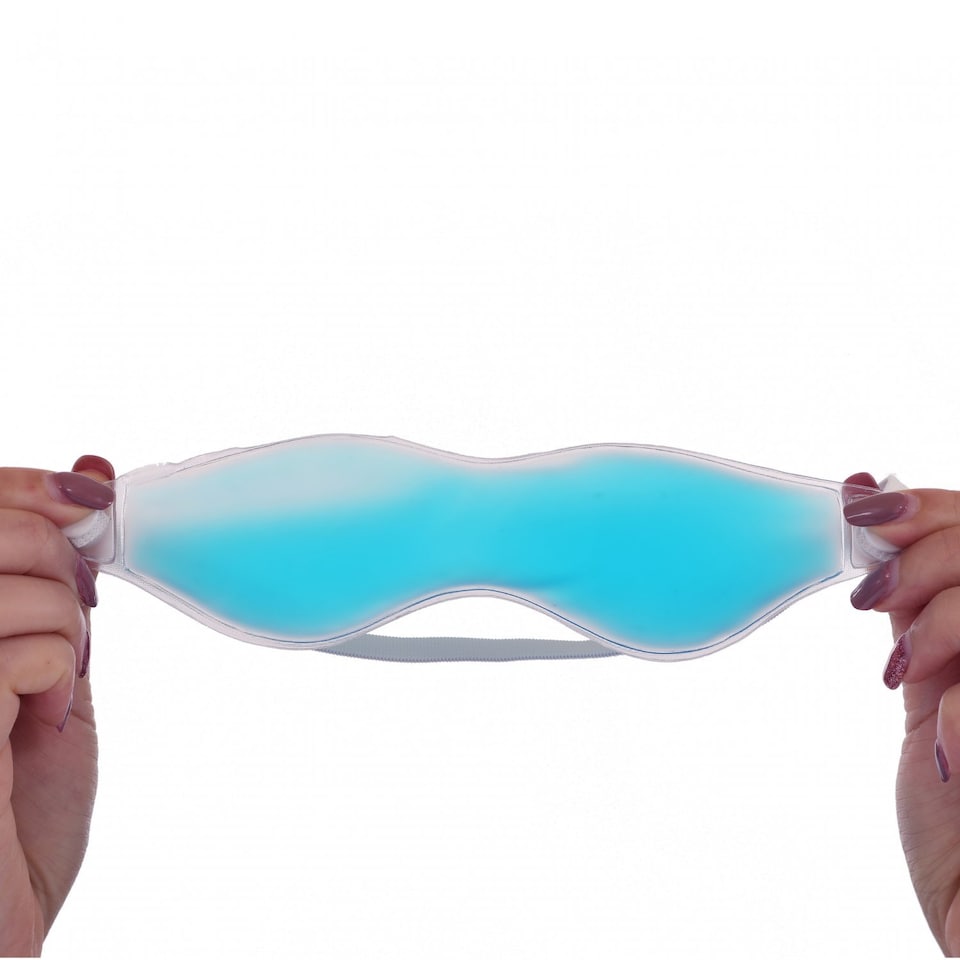 image 1 of Soothing Cool Hot Tension Relief Reusable Gel Eye Mask | Blue