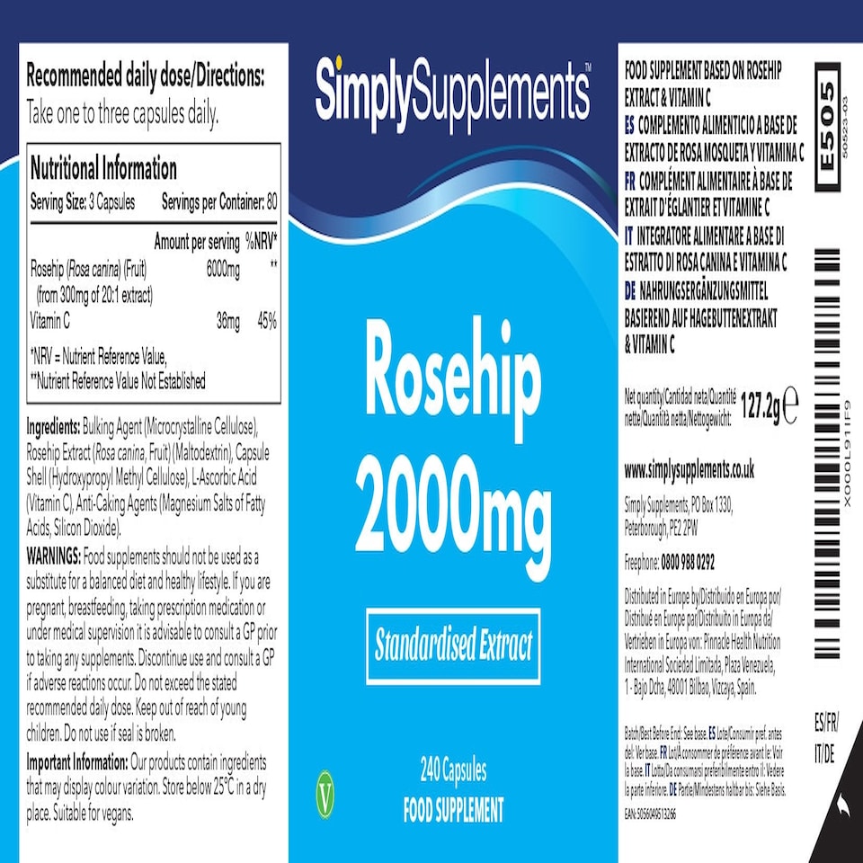 image 1 of Rosehip 2,000mg - 240 Capsules
