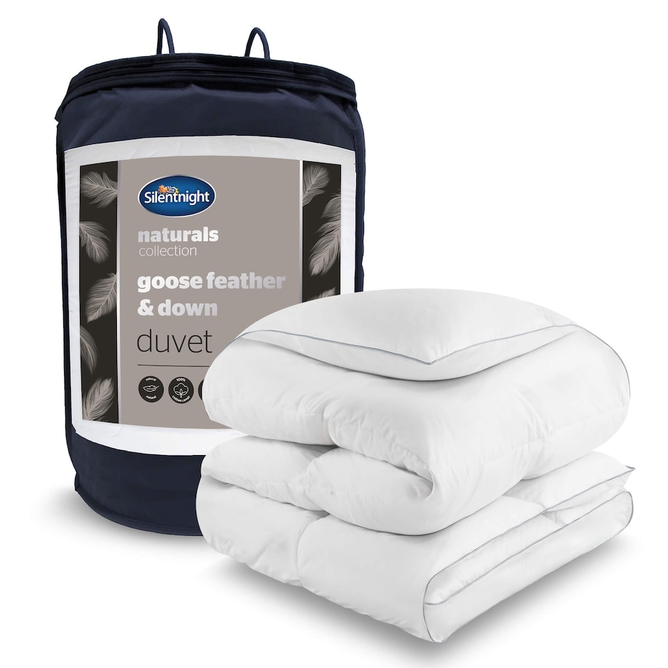 image 1 of Silentnight Goose Feather and Down 10.5 Tog Duvet | White | Double