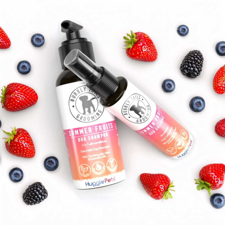 image 1 of HugglePets Bubbly Tails Bundle Dog Shampoo & Cologne - Summer Fruits