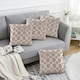 image 3 of Geometric O Chenille 45cm x 45cm Blush Cushion Set of 4 | Pink | Cream | 45cm x 45cm x 10cm | 4