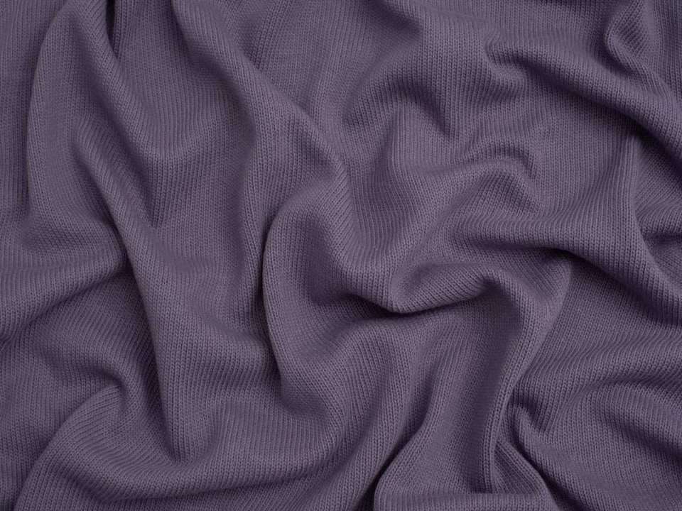 Purple 100% Cotton Sweater Knit Stretch Fabric for Dressmaking, 150cm / 59" Wide - per metre