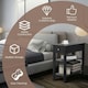 image 8 of COSTWAY 3-Tier End Table Sofa Bedside Table W/ Drawer Black