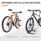 image 8 of HOMCOM Bike Parking Rack Bicycle Locking Storage Stand for 3 Cycling Black | Black | Black