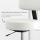 image 4 of HOMCOM Adjustable Swivel Salon Chair Padded Seat Back 5 Wheels White