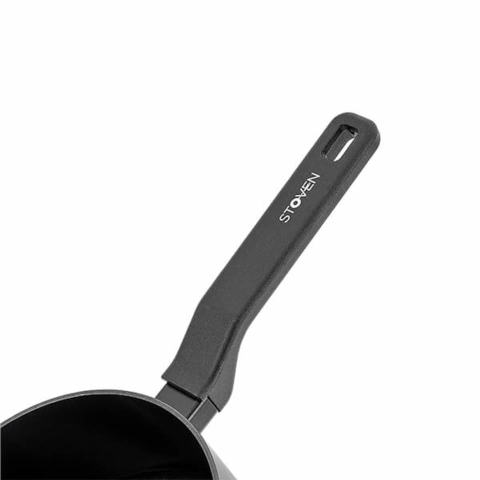 image 1 of Stoven Noir 18cm Non-Stick Saucepan with Lid