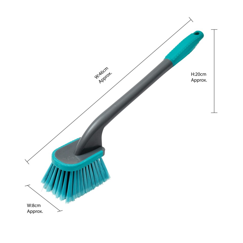 image 1 of JVL Car Bike Care Cleaning Long Wheel Brush - Turquoise