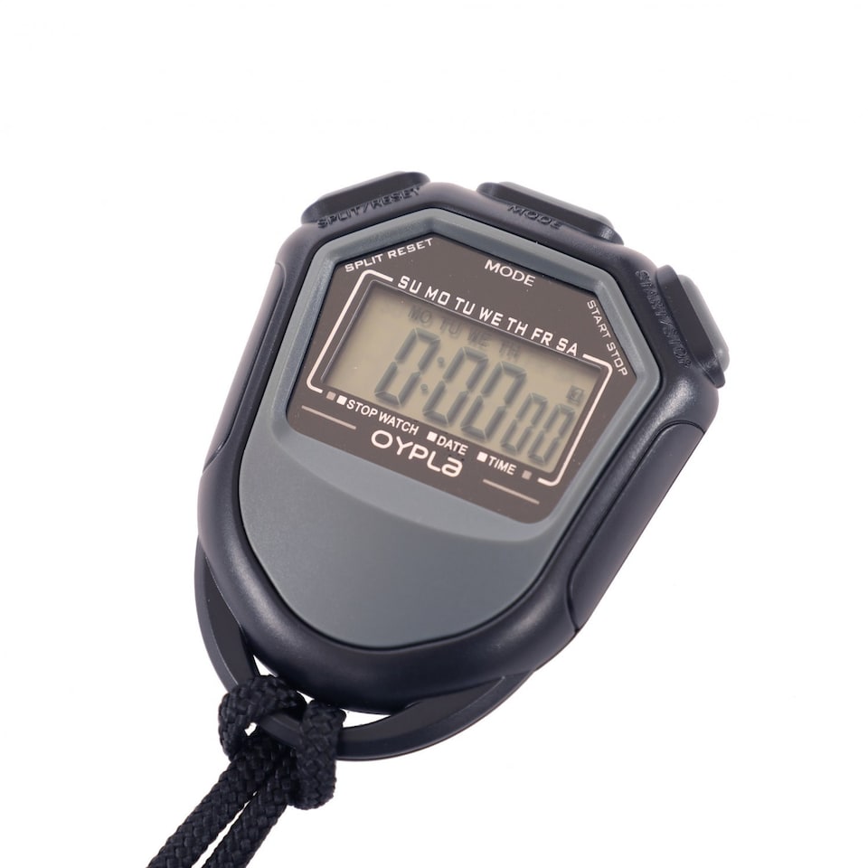image 1 of Black Digital Sport Stopwatch Timer LCD Display