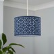 image 1 of Navy Blue Laser Cut 30cm Pendant Lightshade Blue