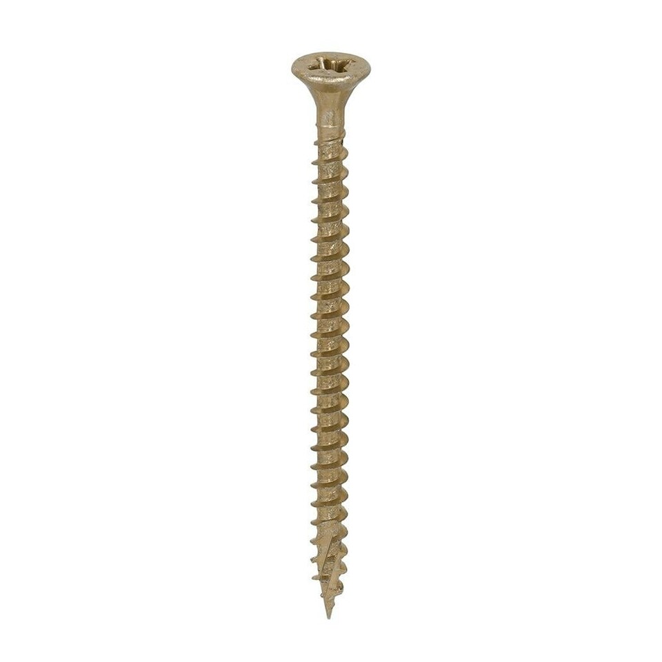 image 1 of Timco - C2 Strong-Fix Multi-Purpose Premium Screws - Industry Pack - PZ - Double Countersunk - Yellow (Size 4.0 x 60 - 1000 Pieces)