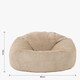 image 8 of Kingston Cord Adults Bean Bag Chair and Pouffe, Ready Filled Beanbag and Footstool Stone Beige | Cream | Natural | 2