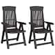 image 1 of Outdoor Foldable Plastic Garden Chair Patio Furniture With Adjustable Back | Black | Anthracite Two Set