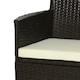 image 7 of Outsunny 2 Pieces Outdoor Rattan Armchair Garden Dining Chair Set Coffee