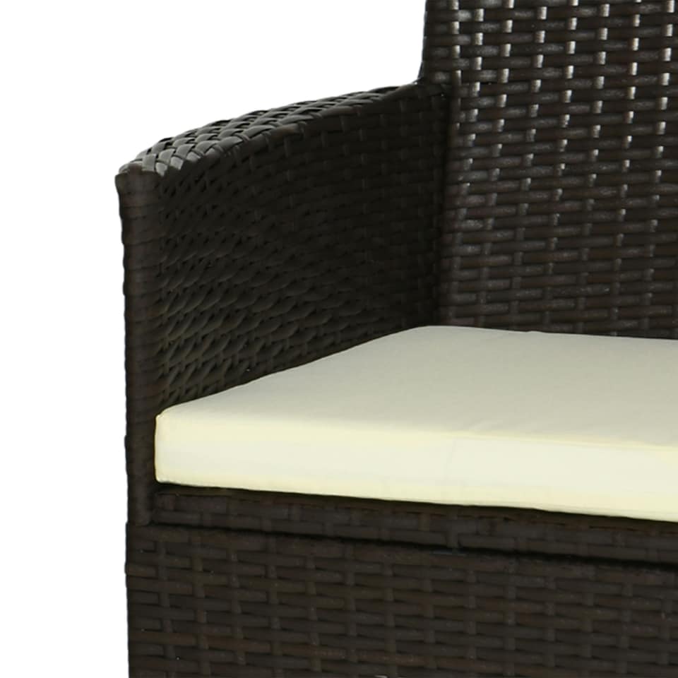 image 1 of Outsunny 2 Pieces Outdoor Rattan Armchair Garden Dining Chair Set Coffee