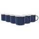 image 1 of Argon Tableware Coloured Enamel Mugs - 375ml - Navy - Pack of 6 | Blue | Navy