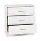 image 2 of Nevada 3 Drawer Chest - L40 x W81 x H70.5 cm - White Gloss