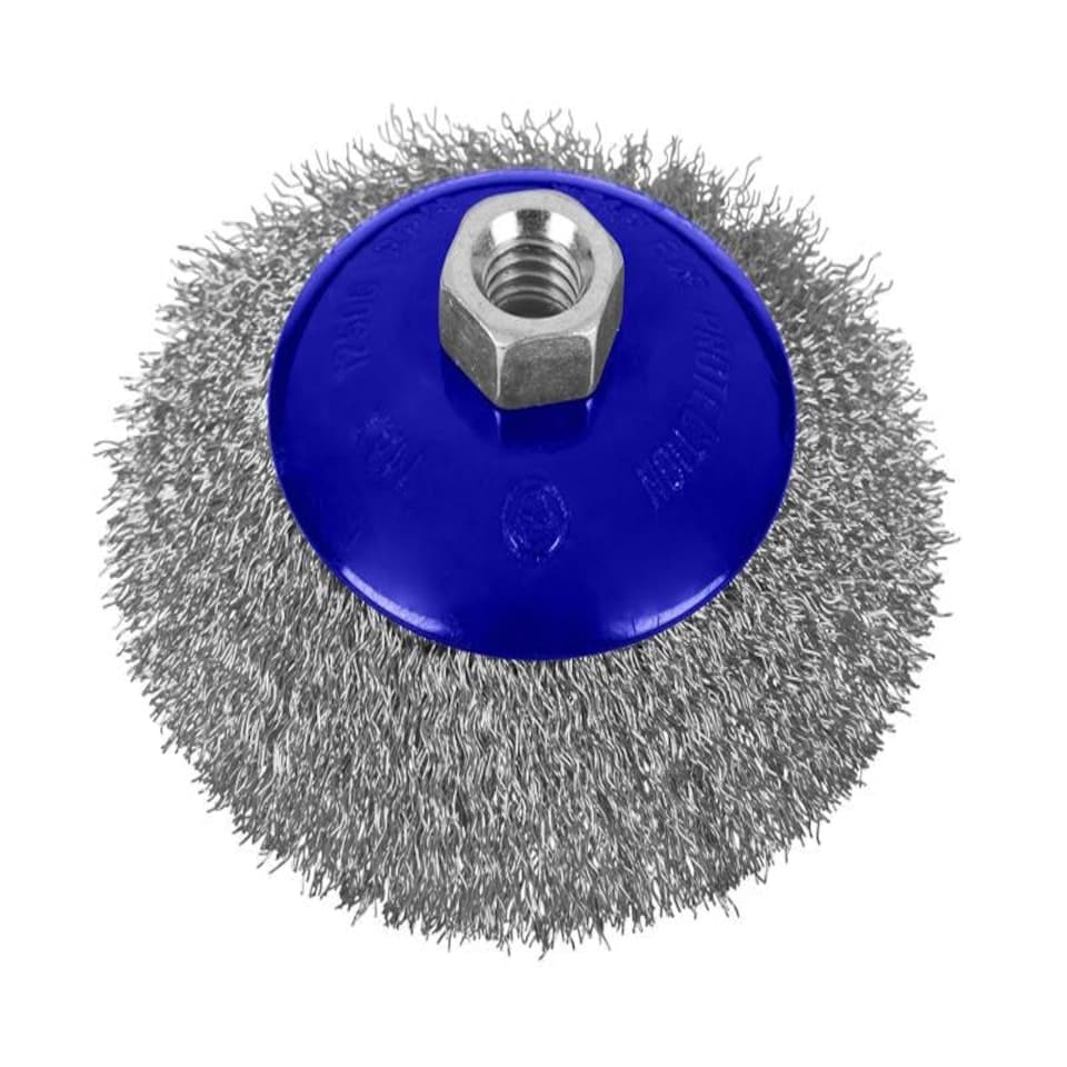 BlueSpot Tools Steel Bevel Wire Cup Brush 115mm M14 X 2