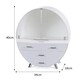 image 5 of Living and Home Dustproof Round Cosmetic Storage Box - Grey