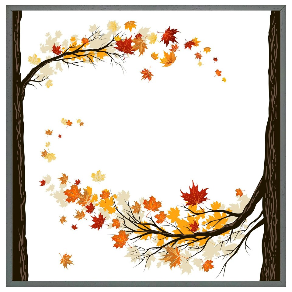 image 1 of Autumn trees (Picture Frame) Brown | XL