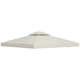 image 1 of Outsunny 3 x 3m Gazebo Canopy Replacement Cover 2Tier Roof Top Spare Part Cream White TOP COVER ONLY