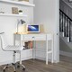 image 2 of Yaheetech Corner Computer Desk  White | White