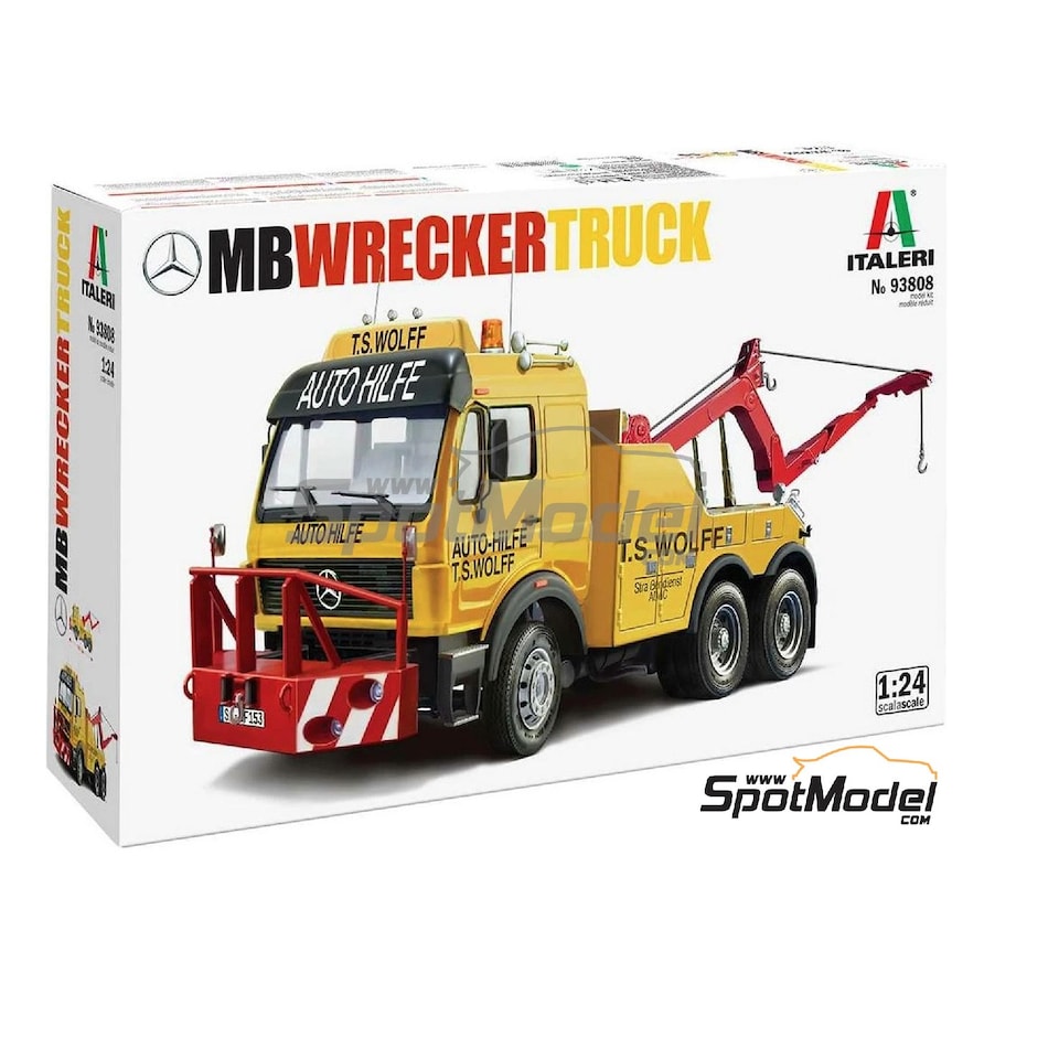 image 1 of Italeri Mercedes-Benz Wrecker Truck Model Kit