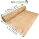 image 1 of 4m x 1.8m Split Reed Fencing Screening Rolls for Garden Outdoor Privacy | Brown | Beige | 1
