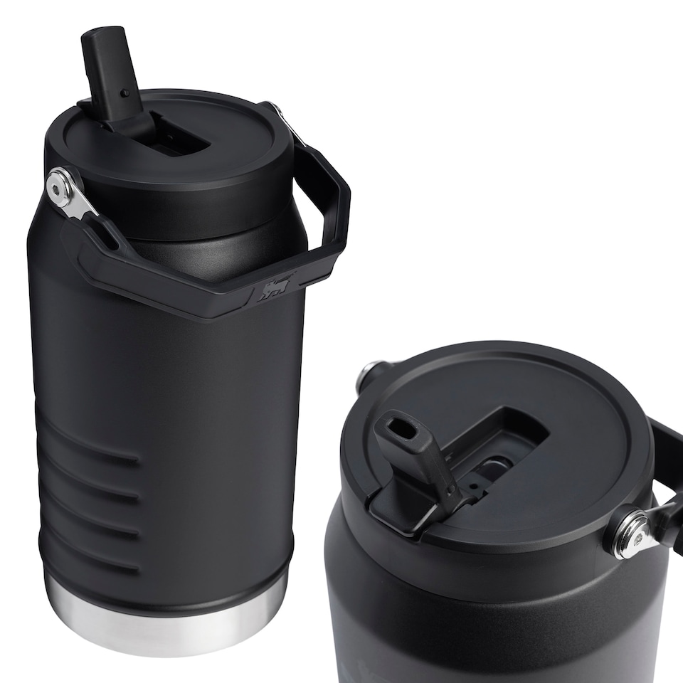 image 1 of IceFlow Flip Straw 2.0 Jug 1.9L Water Bottle | Black | Black | 1