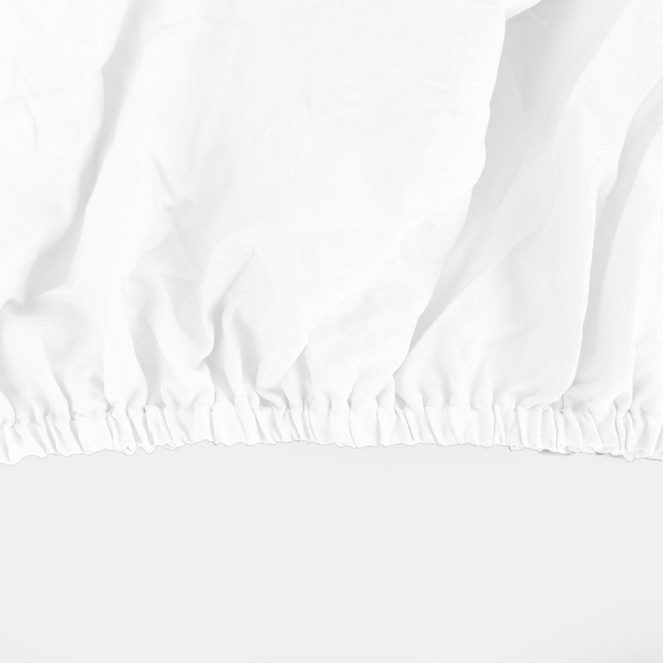 image 1 of OHS Soft Microfibre Plain 30cm Deep Fitted Bed Sheet, King - White