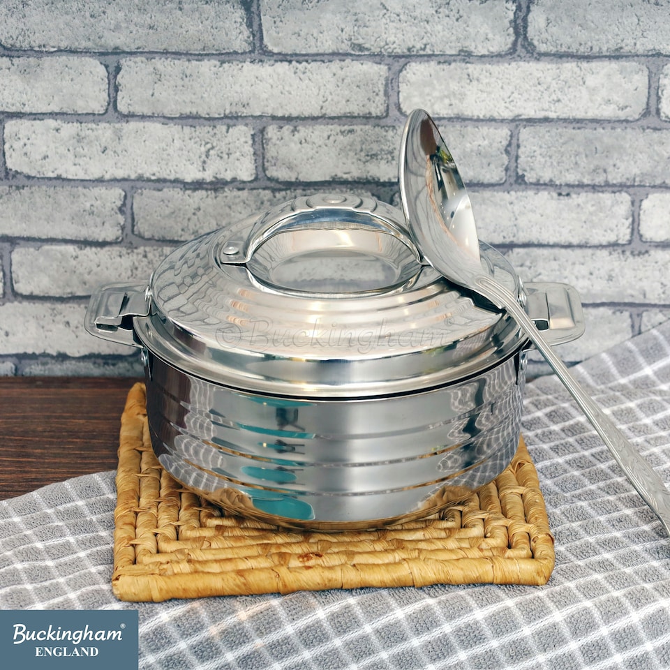 image 1 of Buckingham Double Wall Stainless Steel Hot Pot Dish 1500 ml