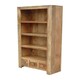 image 1 of Dakota Large Bookcase - Mango Wood - L30 x W75 x H175 cm - Light Finish Brown