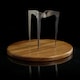 image 5 of Burger Skewer 18/8 Stainless Steel with Wooden Plate 20cm Diameter
