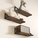 image 9 of HOMCOM Set of 3 Wall Shelves, 43cm Vintage Wall Mounted Floating Shelves for Living Room, Entryway, Bedroom, Rustic Brown