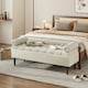 image 2 of Living and Home Storage Ottoman Bench with Armrests