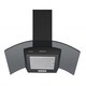 image 2 of Cookology 90cm Black Curved Glass Chimney Cooker Hood - Energy Rating A