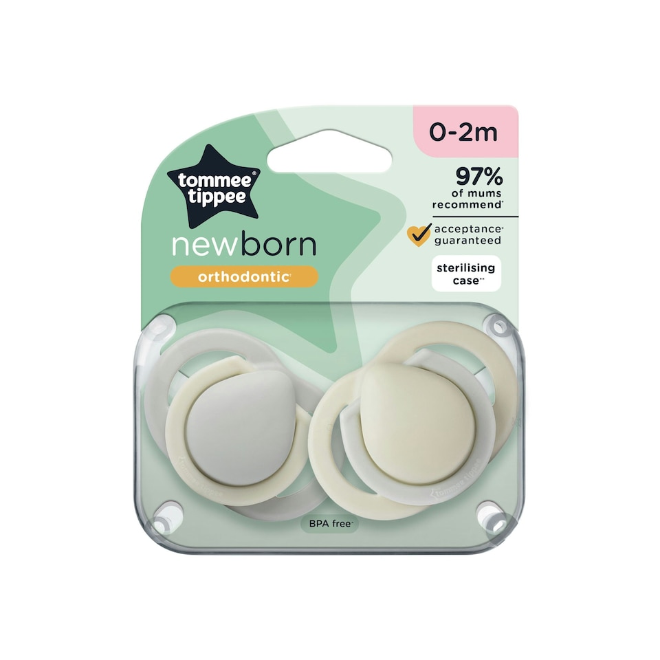 image 1 of Tommee Tippee Newborn Soothers, 0-2 months