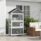 image 6 of PawHut Bird Cage w/ Stands for Finches, Parakeets, Small Birds - Grey