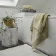 image 4 of Barcode Stripe Pop Up Zero Twist Towels Green | Bath towel